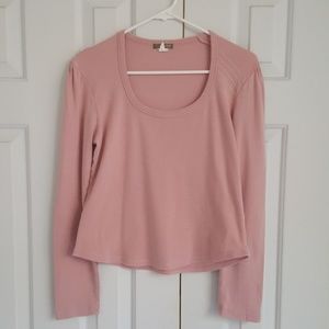 J.Crew | Pink cotton Top with gold stud detail